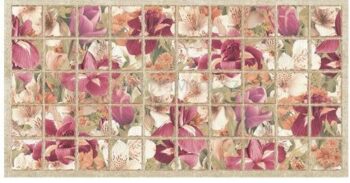 PANOURI ADEZIVE DIN PVC 964x484 CM // MAROON IRISES // 10 BUC/PACHET